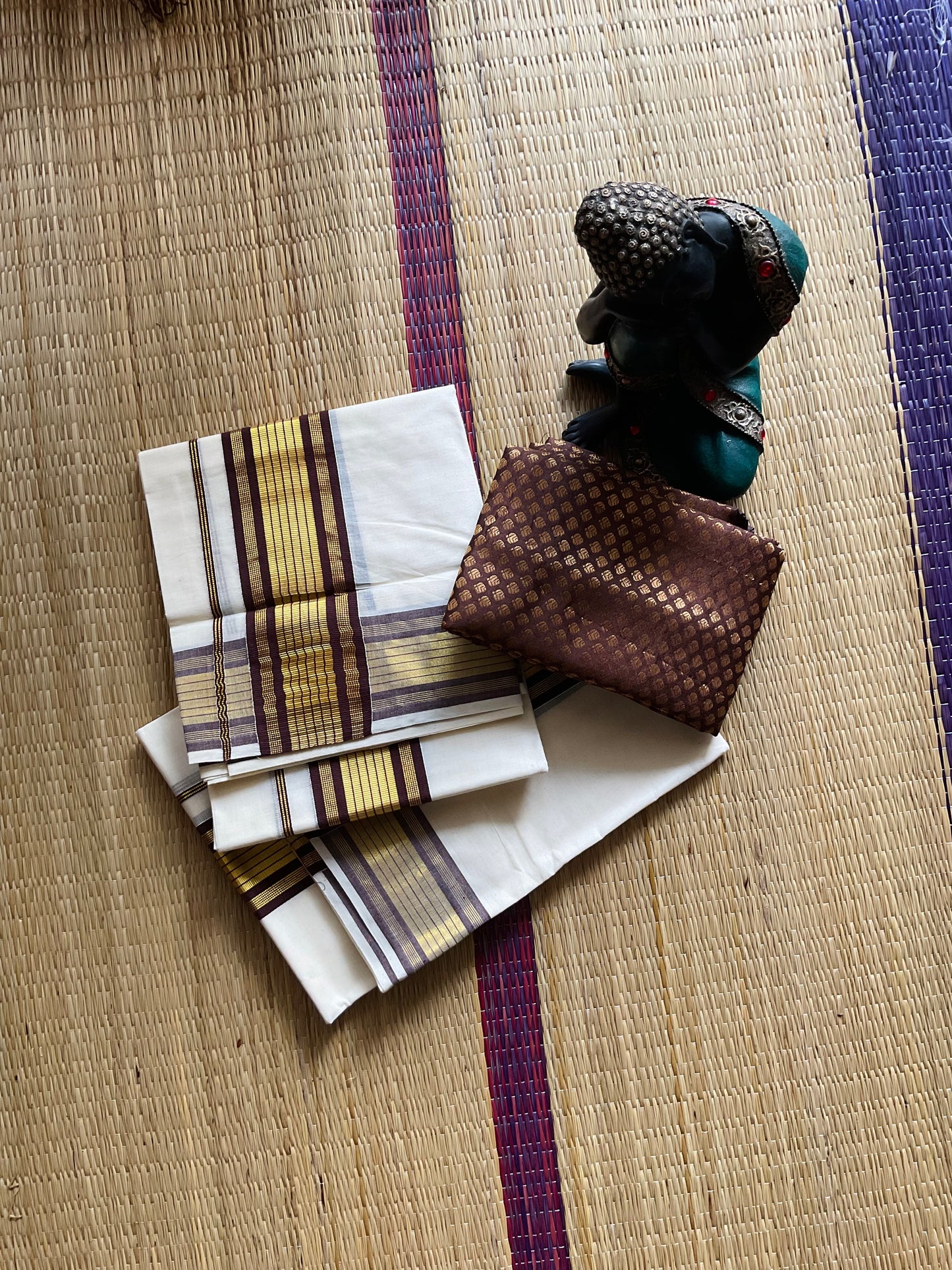 കാപ്പി 🤎 (Set Mund with Blouse piece)