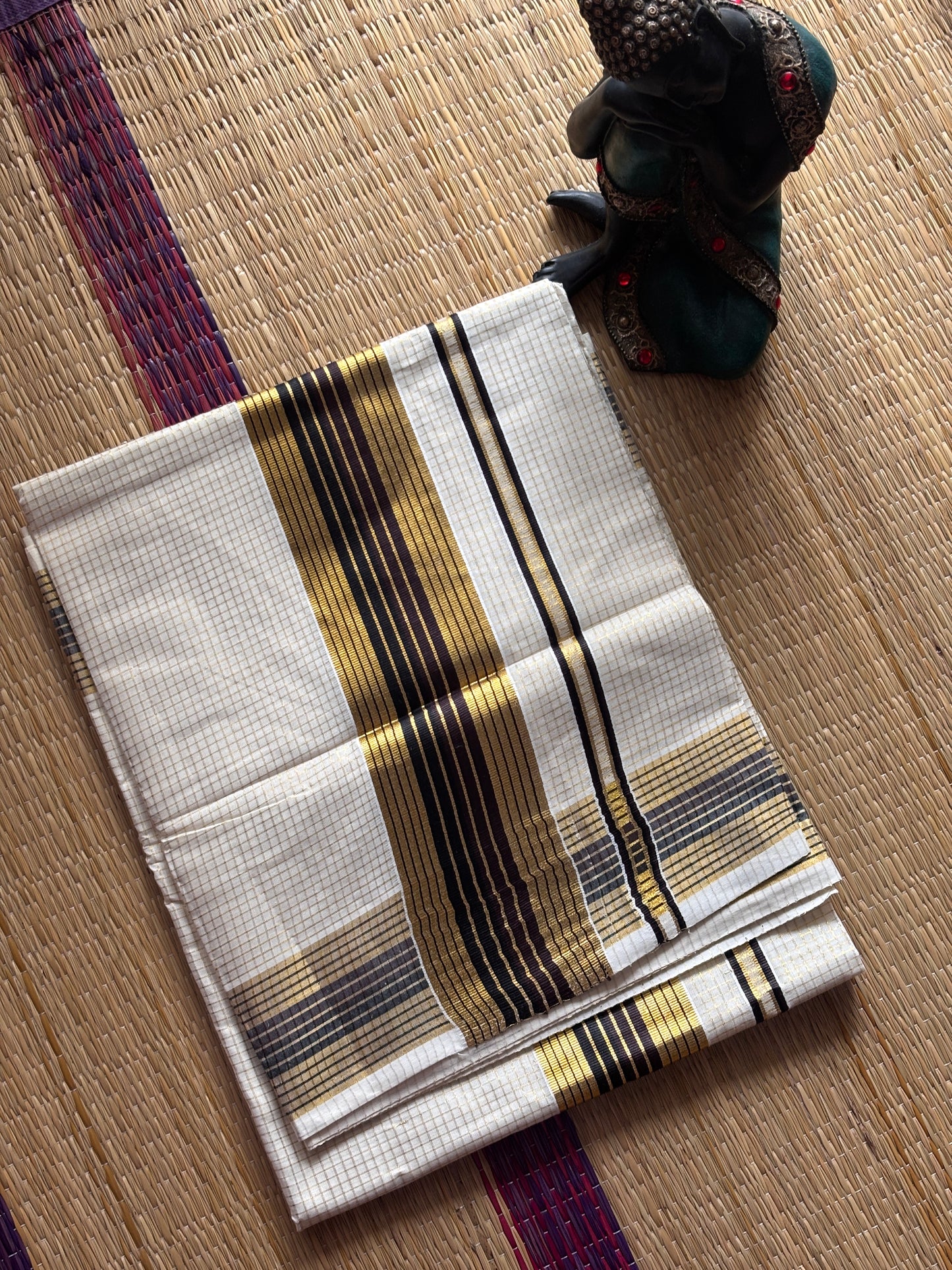 നീരാഞ്ജനം ✨🖤 (Set saree with running blouse)(Black Brown )
