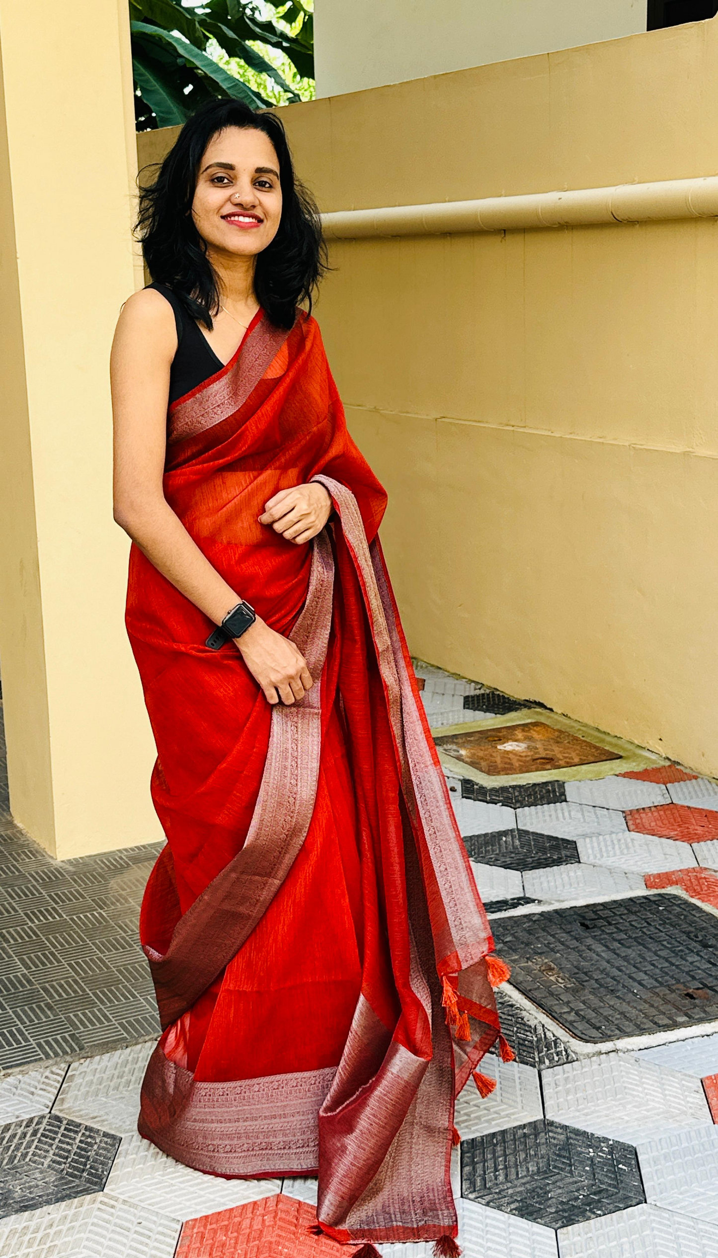 Burnt orange 🧡 | with running blouse