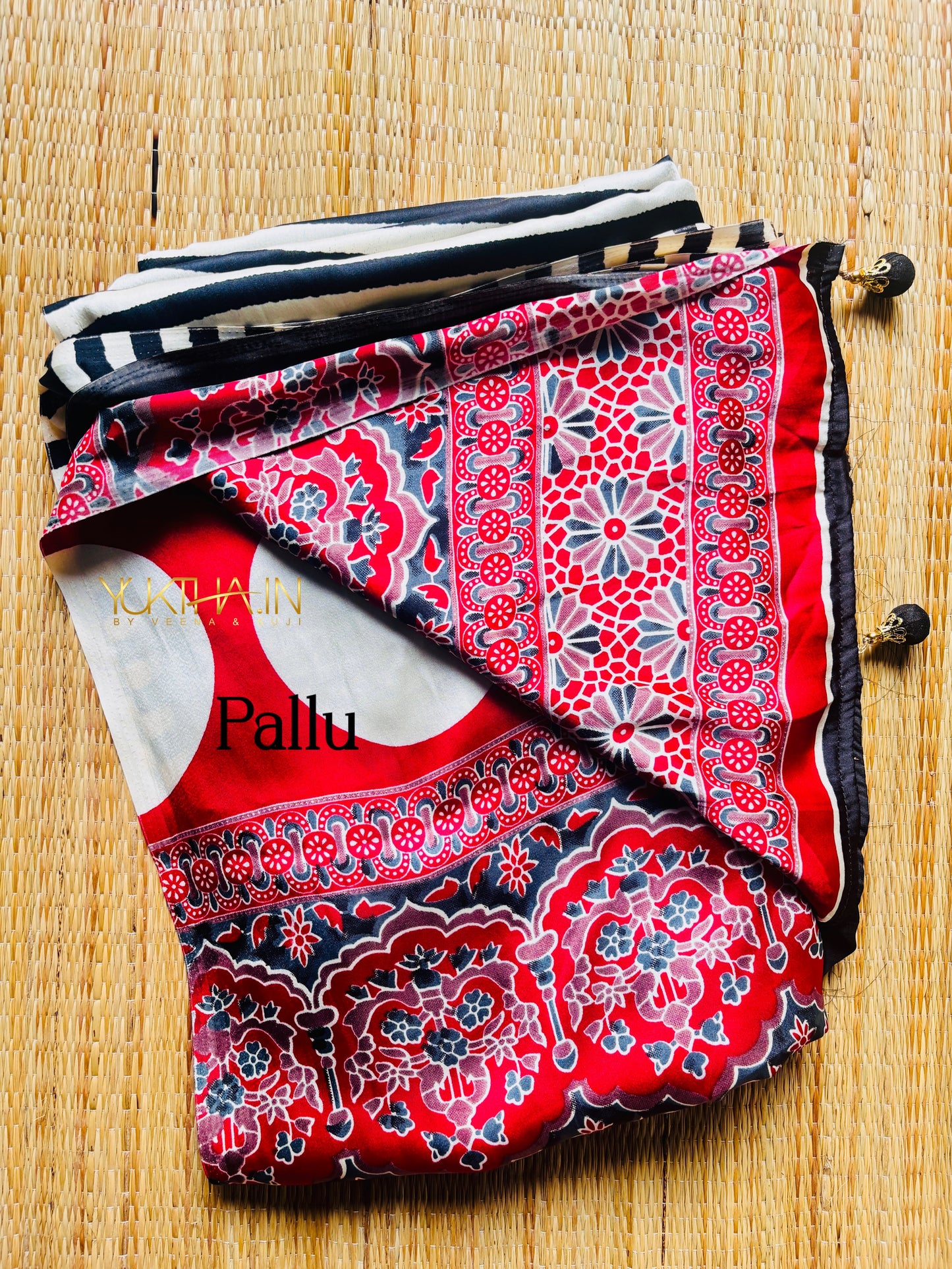 Semi Modal Ajrakh Saree
