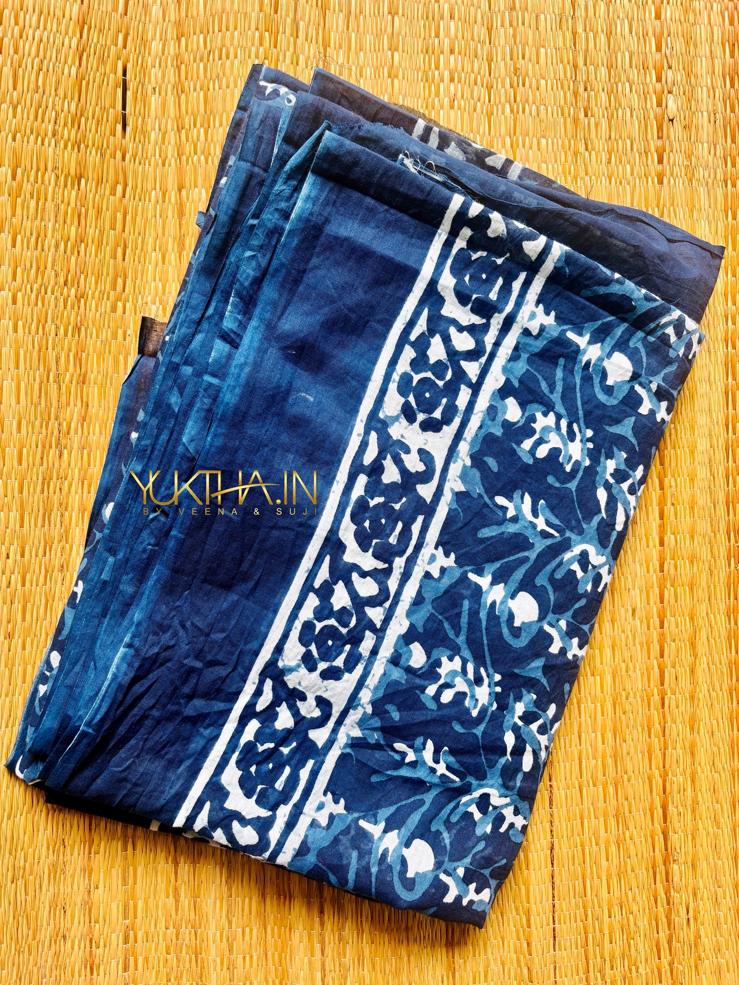 Indigo Cotton Saree