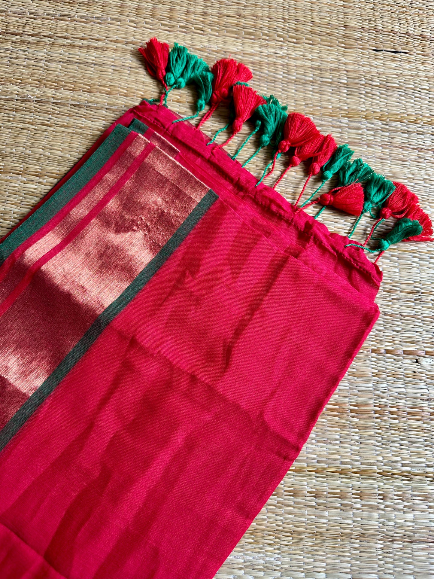 ഗുലാബ്🌹 (Mul cotton saree without BP) (Pre-Booking)