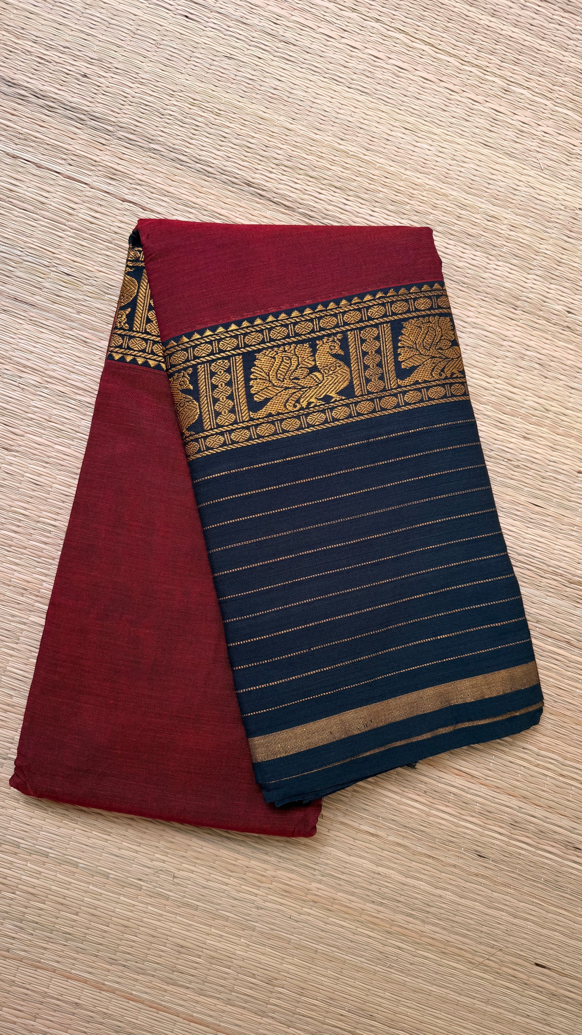 Red& Black Narayanpett Saree
