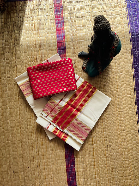 തേൻ മിഠായി (Set Mund with Blouse piece)
