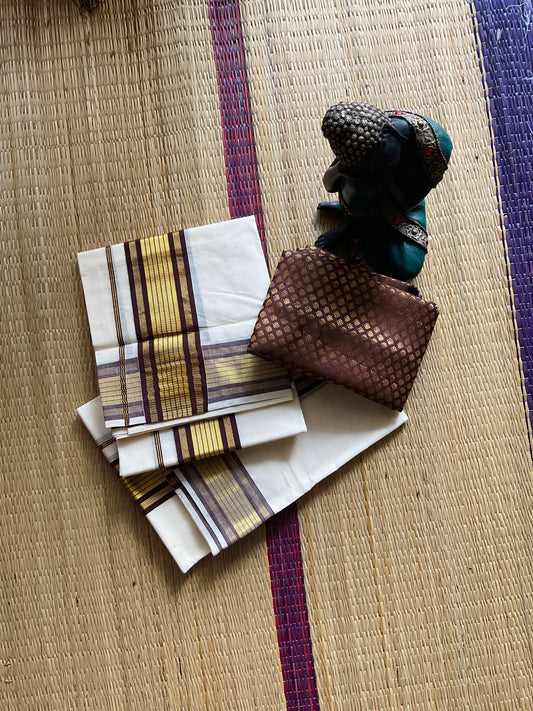 കാപ്പി 🤎 (Set Mund with Blouse piece)