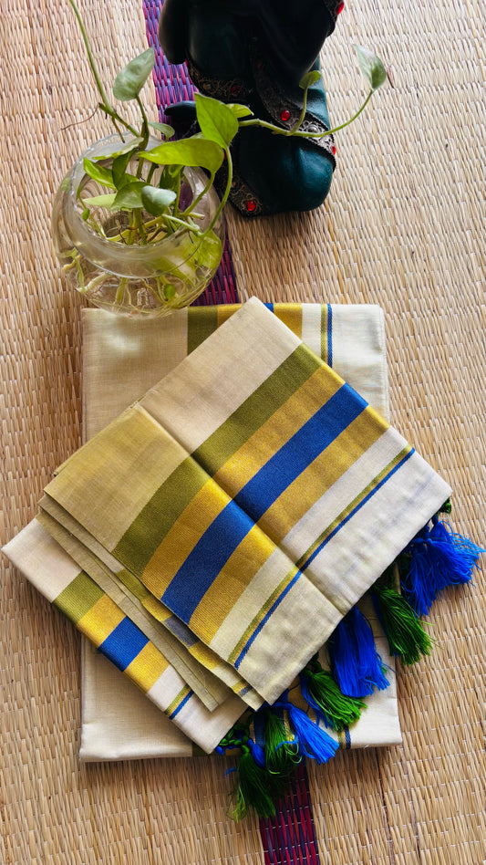 ശുഭ💫 (Set mund with out Blouse piece)