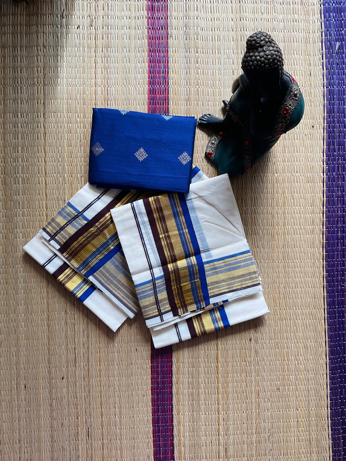 ശംഖുപുഷ്പം 💜💜 (Set Mund with Blouse piece)