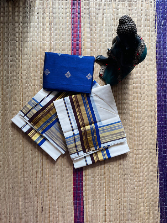 ശംഖുപുഷ്പം 💜💜 (Set Mund with Blouse piece)