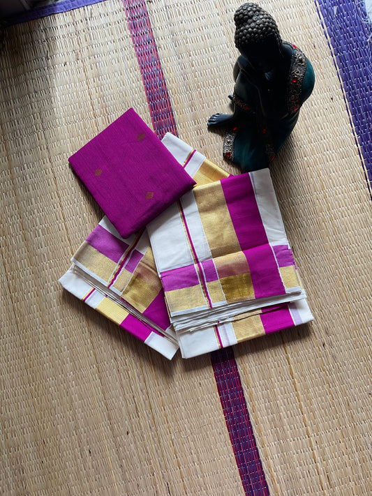 മുഖി🔥 (Set Mund with Blouse piece)