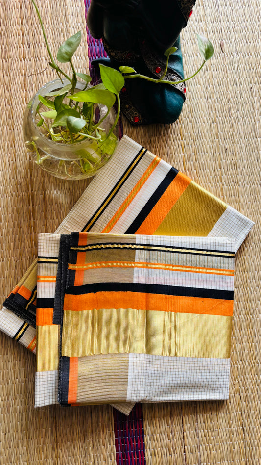 അശ്വതി 💫 (Set mund with out Blouse piece)