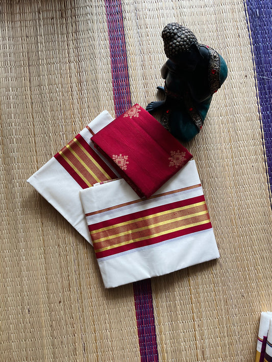 റാണി❤️‍🔥♥️ (Set Mund with Blouse piece)