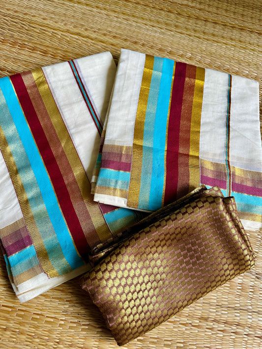 വേദ🍂(Set Mund with Blouse piece)