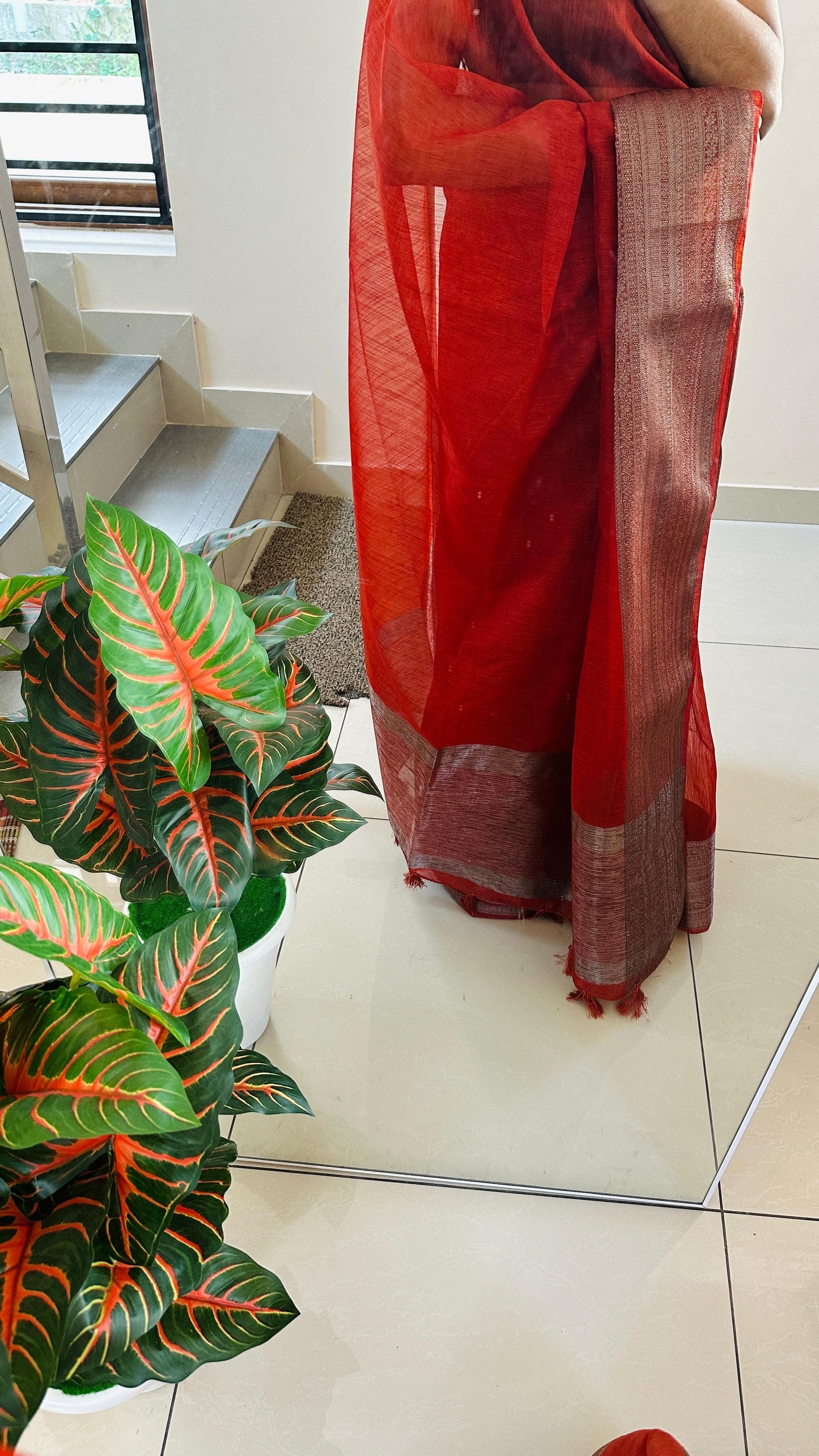Burnt orange 🧡 | with running blouse