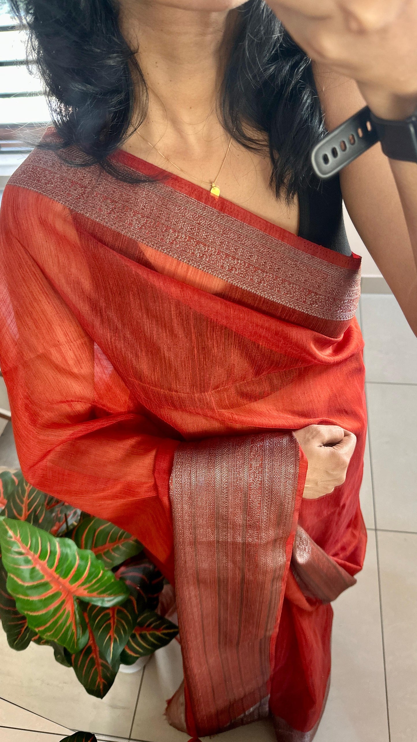 Burnt orange 🧡 | with running blouse