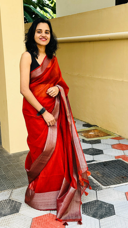 Burnt orange 🧡 | with running blouse