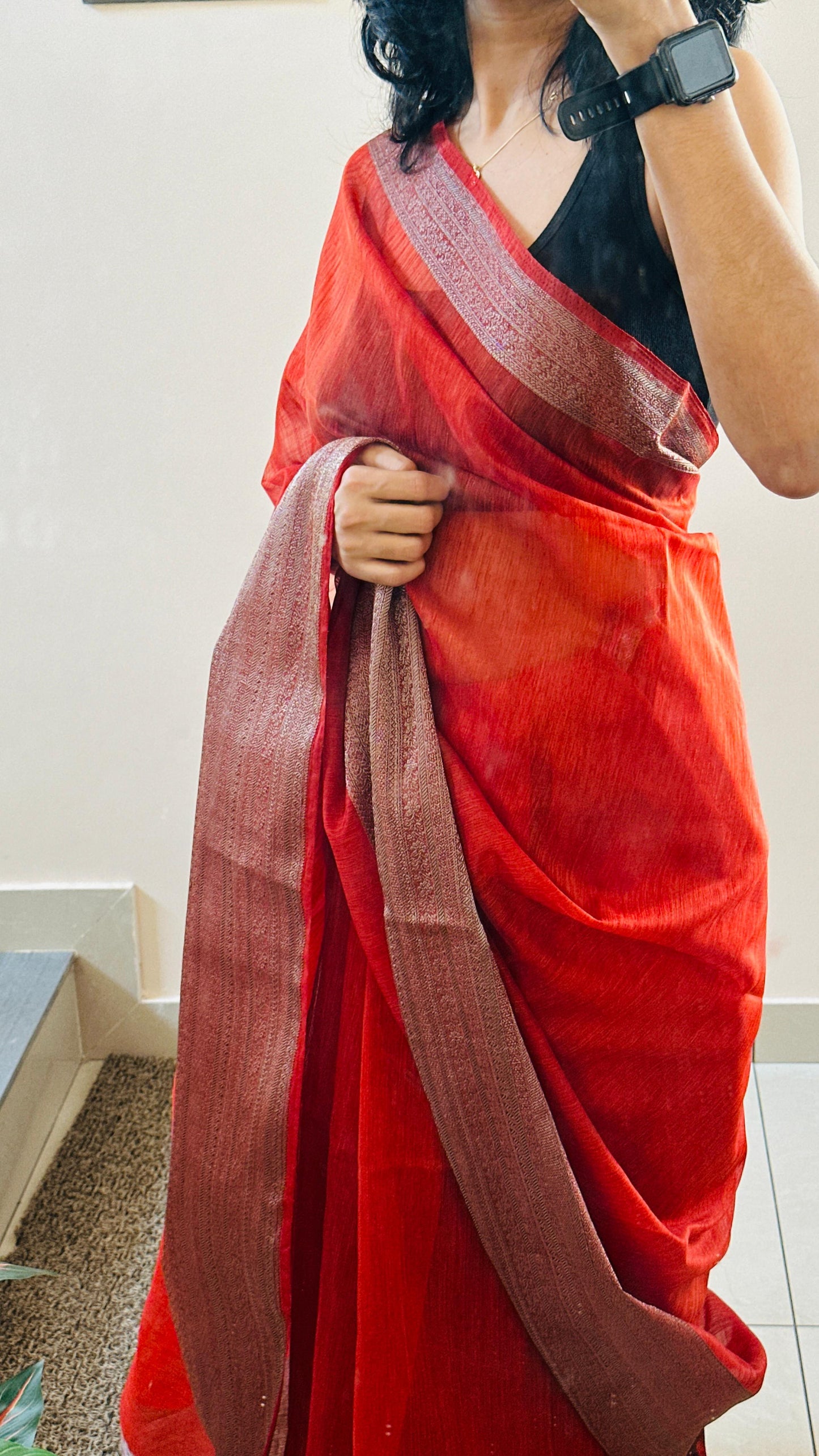 Burnt orange 🧡 | with running blouse