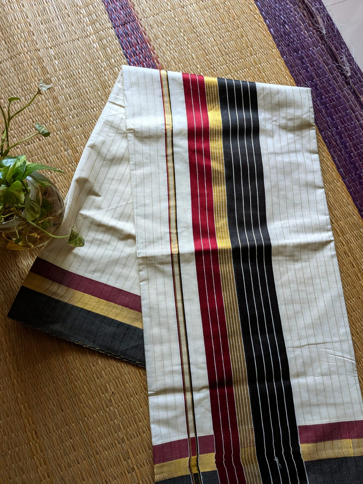 ത്രയം ❤️ (cotton) Saree with running blouse