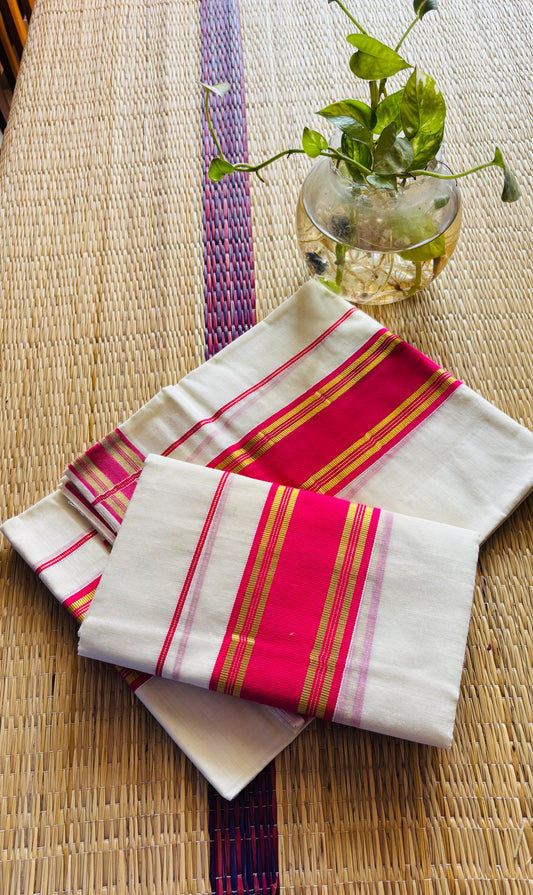 പ്രസാദ❤️ (Set mund with out Blouse piece)