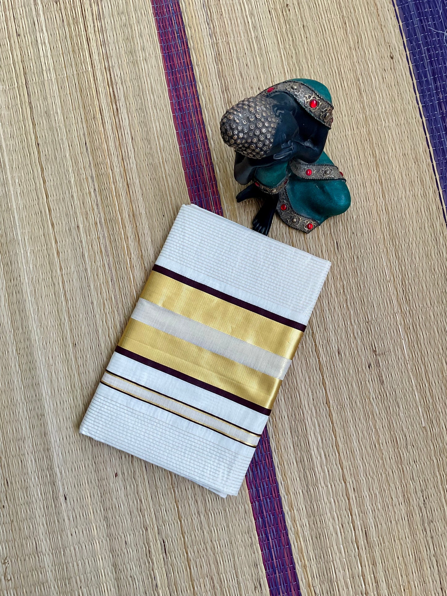 ഫിൽട്ടർ കാപ്പി ☕️ (Setsaree with running Blouse piece)(Brown Kara)