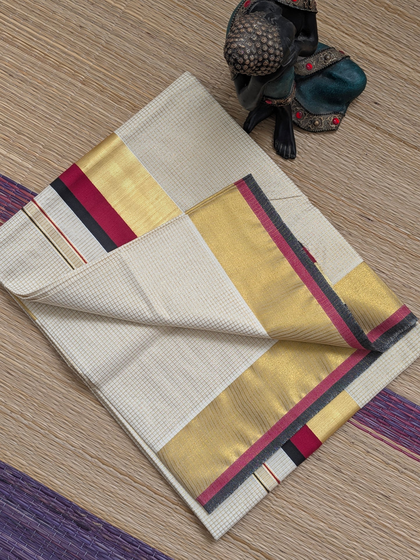 വൈഭ സാരി🍁 (Setsaree with running Blouse piece)
