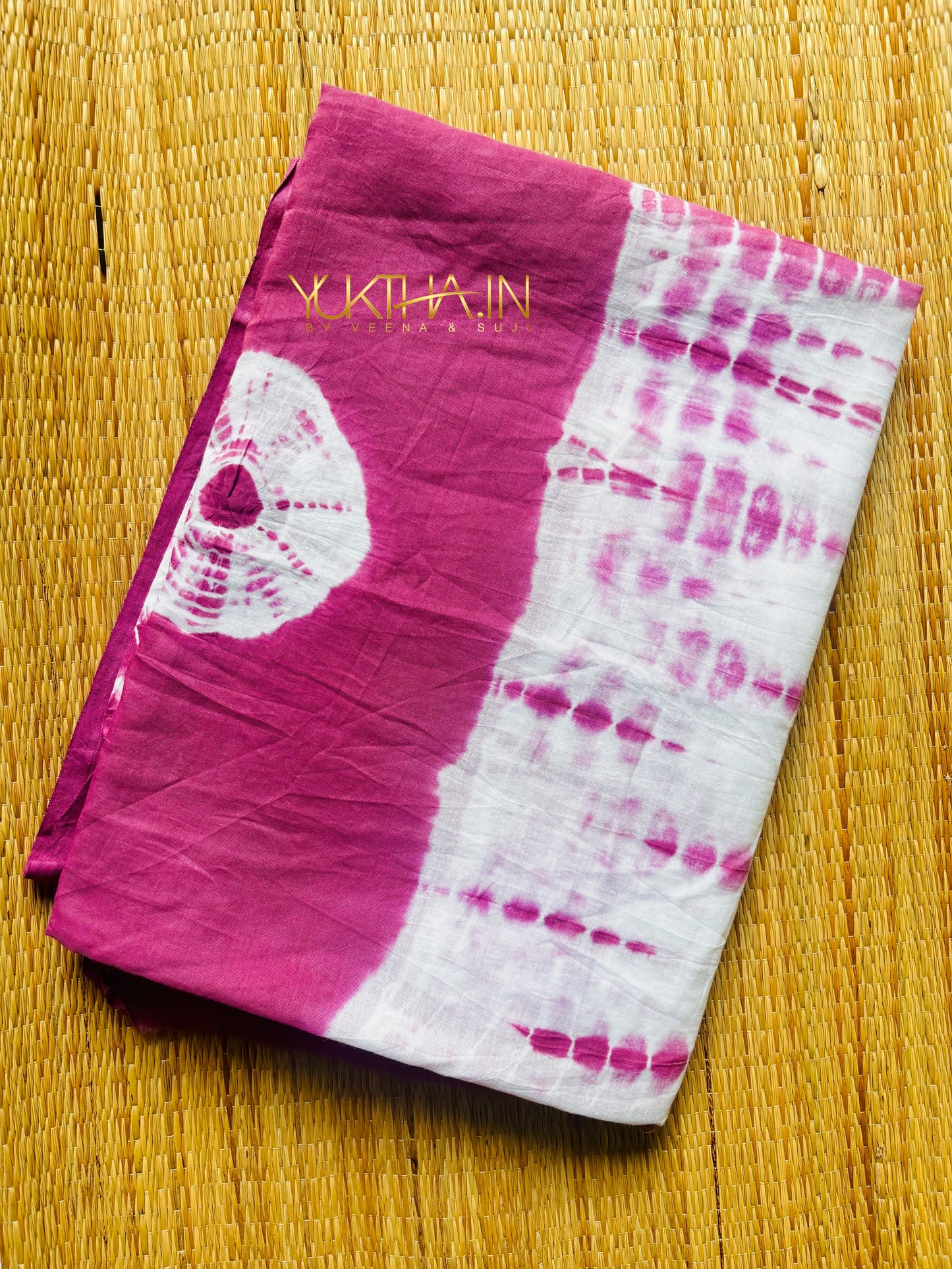 Tie & Dye White Cotton Saree