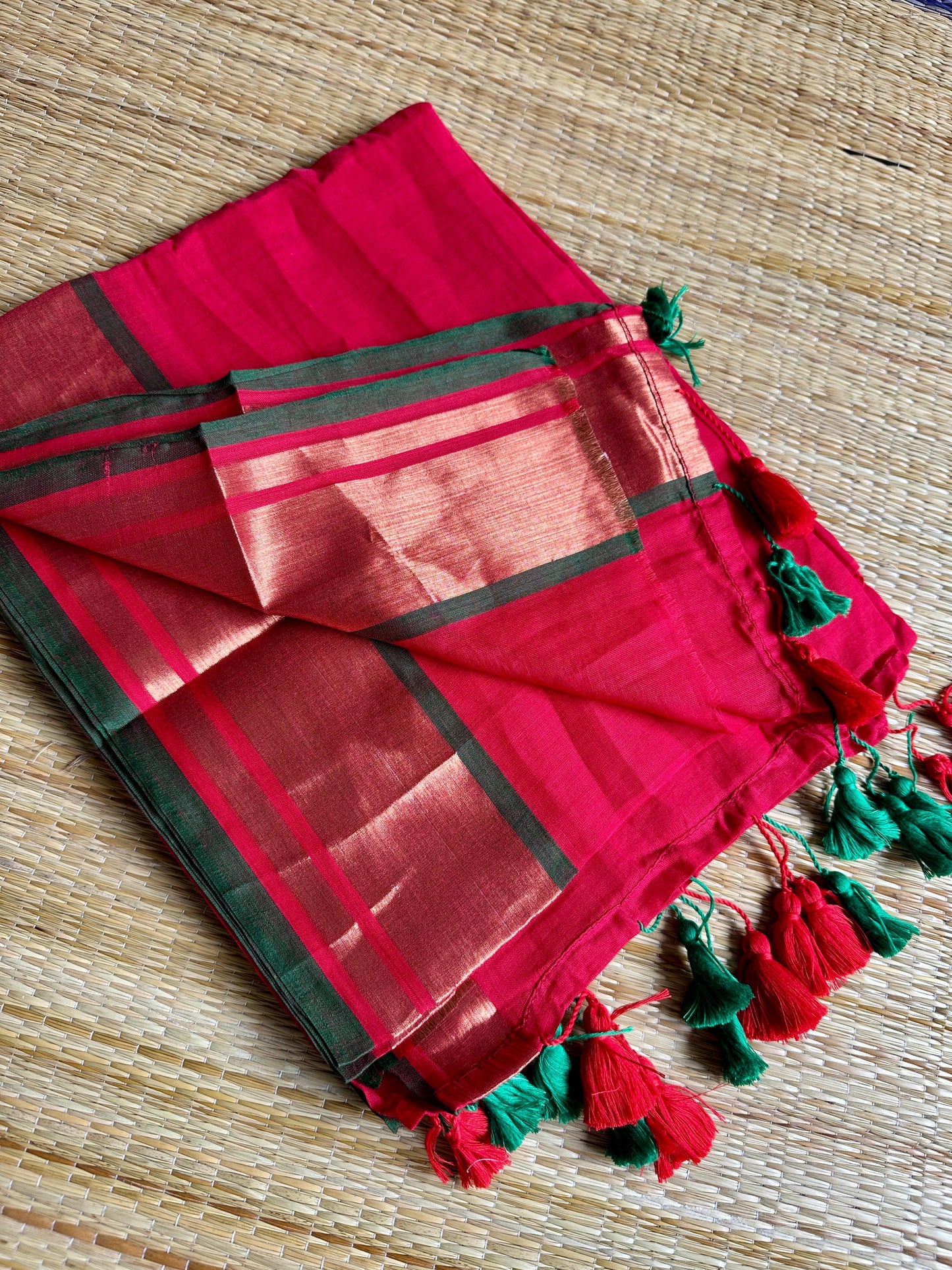 ഗുലാബ്🌹 (Mul cotton saree without BP) (Pre-Booking)