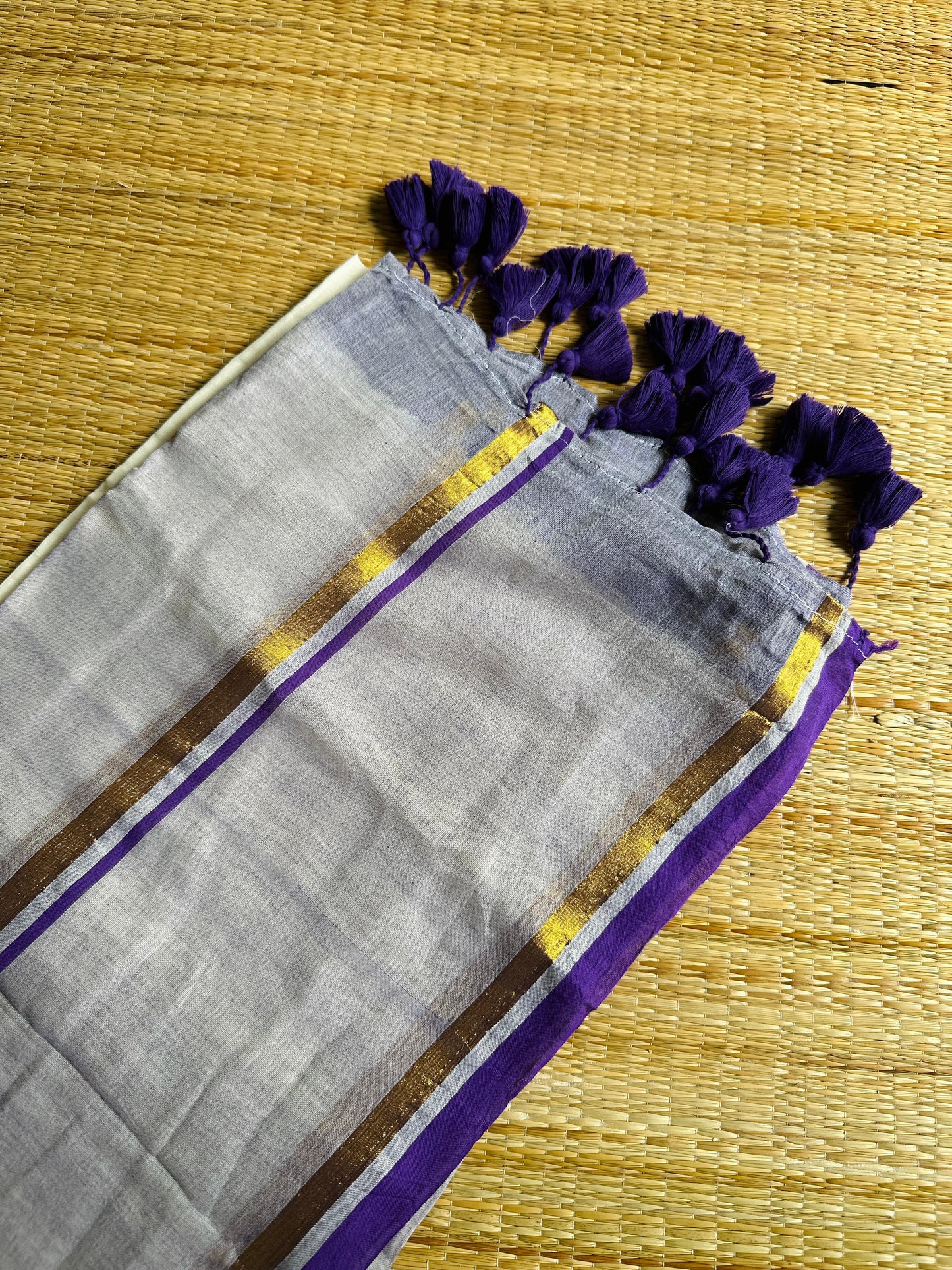 ലാവണ്യ💜 (Mul cotton saree without BP) (Pre-Booking)