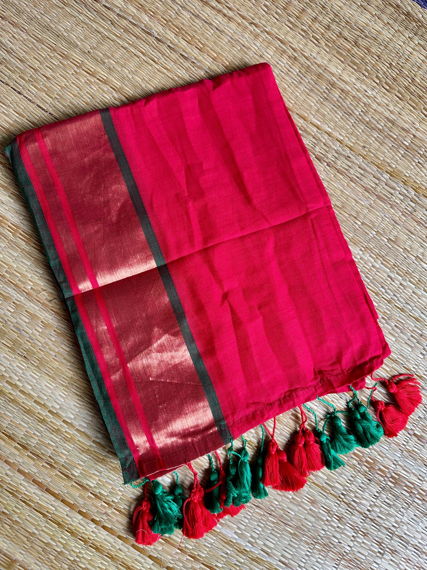 ഗുലാബ്🌹 (Mul cotton saree without BP) (Pre-Booking)