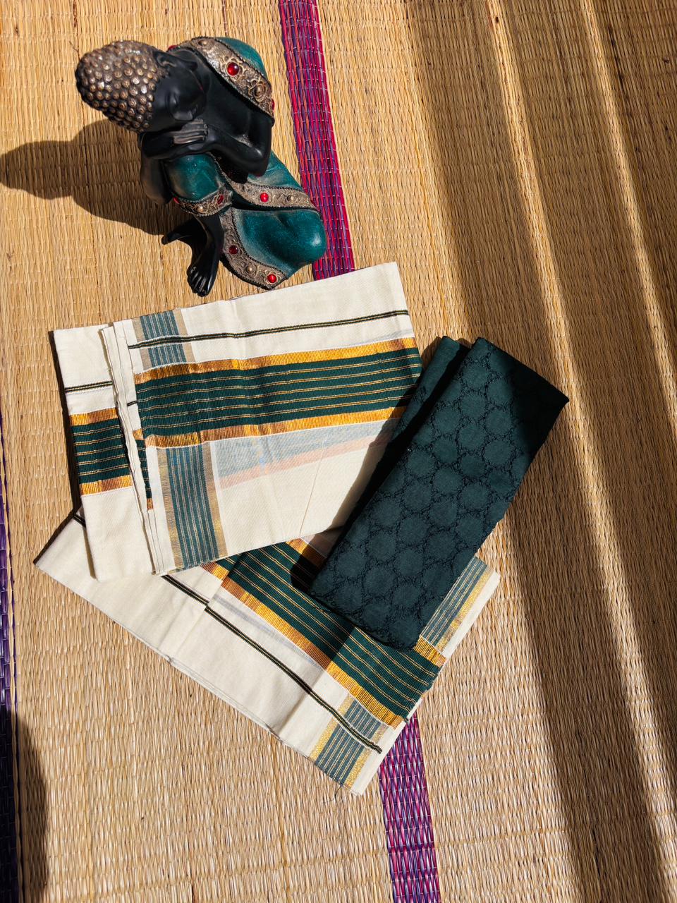 ഹരിണി🍀 (Set Mund with  Blouse piece)