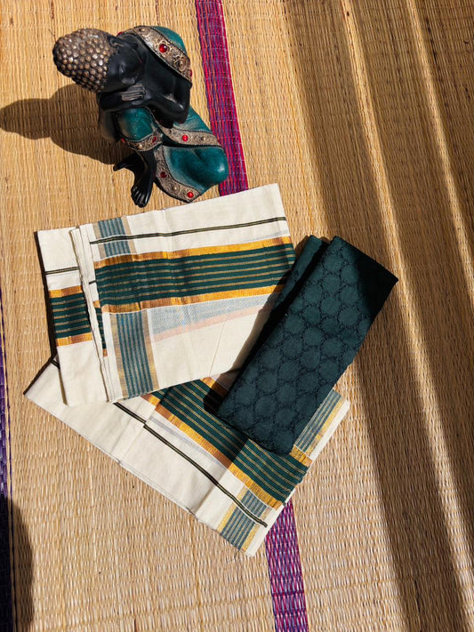 ഹരിണി🍀 (Set Mund with  Blouse piece)