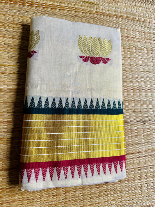 പത്മ 🪷(Tissue Cotton Set Saree with Running Blouse piece)