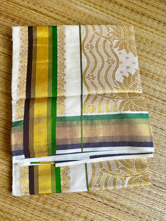 സുഗന്ധി🌸 (Set saree with  Running Blouse piece)