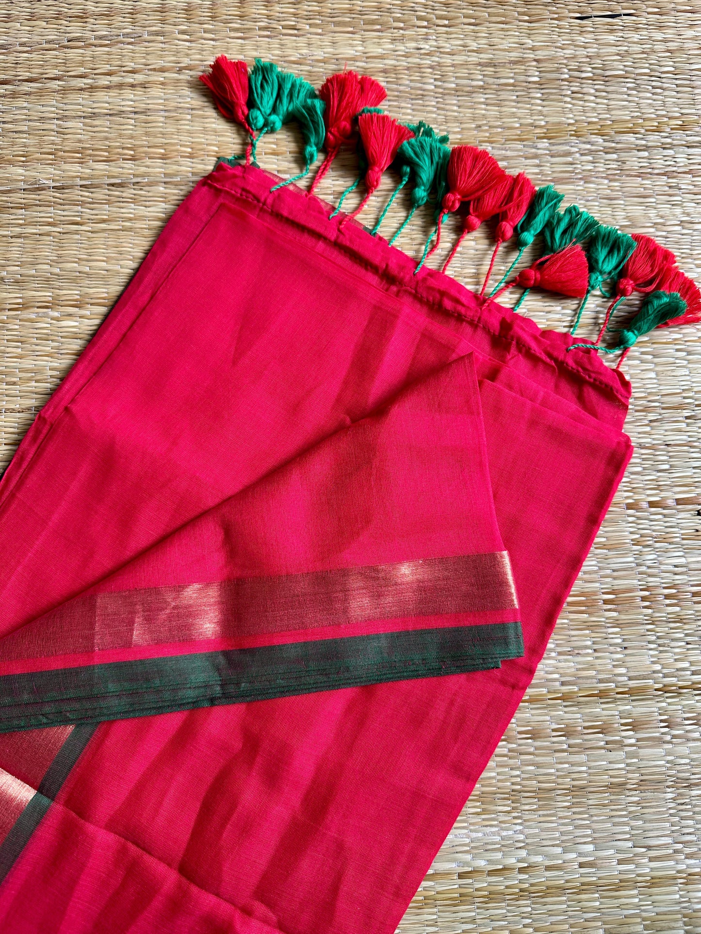 ഗുലാബ്🌹 (Mul cotton saree without BP) (Pre-Booking)
